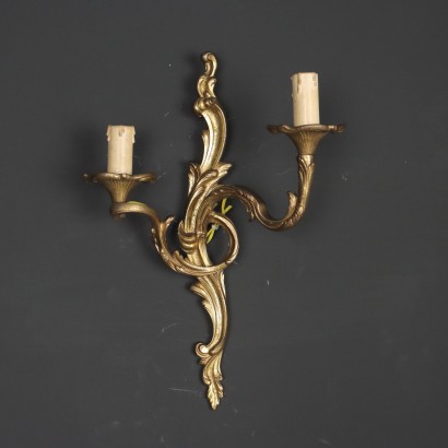 Paire d\'Appliques Style Baroque Bronze Italie XX Siècle