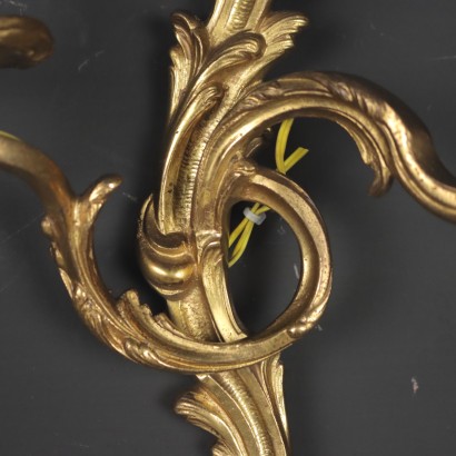Paire d\'Appliques Style Baroque Bronze Italie XX Siècle