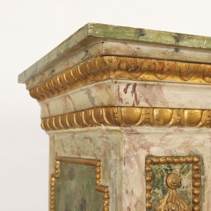 Cupboard Neoclassical Style Marbled Wood Italy XX Century