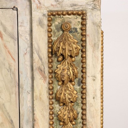 Cupboard Neoclassical Style Marbled Wood Italy XX Century