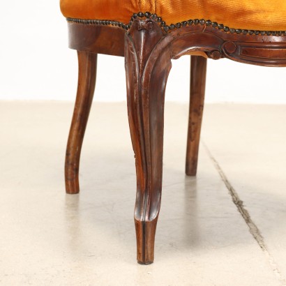 Group of 4 Chairs Louis Philippe Walnut Italy XIX Century