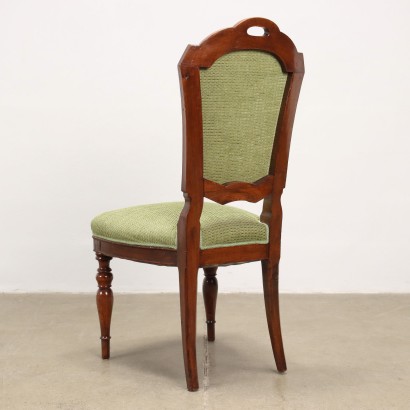 Group of 6 Chairs Umbertino Walnut Italy XIX Century