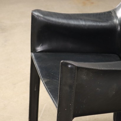 Chair Cab 413 Cassina Leather Italy 1980s