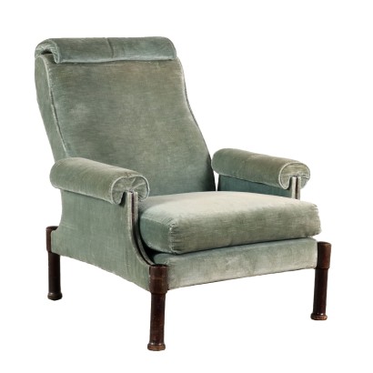 Lounge Chair Maddalena Delta Velvet Italy 1960s