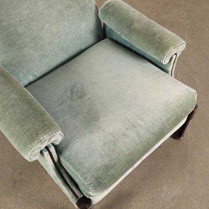Lounge Chair Maddalena Delta Velvet Italy 1960s