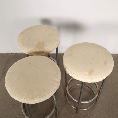 Group of 4 Stools Fabric Italy 1960s-1970s