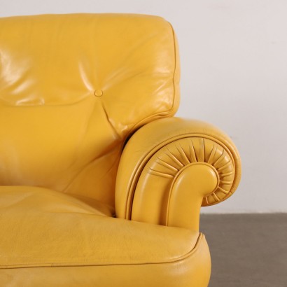 antigüedades modernas, antigüedades de diseño moderno, sillón, sillón de antigüedades modernas, sillón de antigüedades modernas, sillón italiano, sillón vintage, sillón de los años 60, sillón de diseño de los años 60, sillón de cuero 'Dream / B0apostr