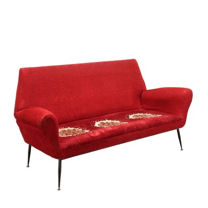 Vintage Sofa Velvet Upholstery Italy 1950s-1960s