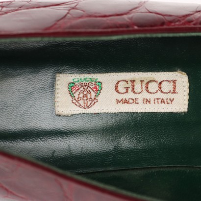 Chaussures Vintage Gucci Cuir N. 40 Italie Années 1980-1990