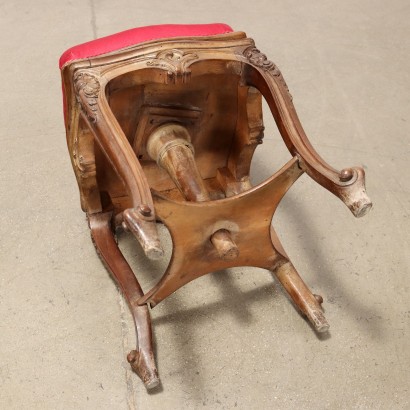 antigüedades, silla, sillas antiguas, silla antigua, silla italiana antigua, silla antigua, silla neoclásica, silla del siglo XIX, Pareja de taburetes Luigi Filippo