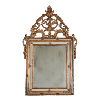 Mirror Baroque Style Gilded Wood Italy XX Century