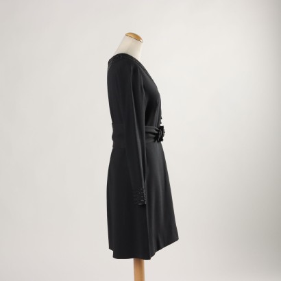 Vintage Kleid Wolle Gr. L Italien 1960er-1970er