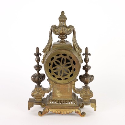Table Clock with Candelabra Bronze France XIX Century