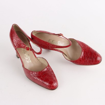 Vintage Schuhe Leder N. 38,5 Italien 1960er-1970er