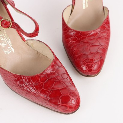 Vintage Schuhe Leder N. 38,5 Italien 1960er-1970er