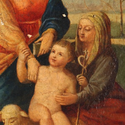 Vierge Marie avec S. Jean-Baptiste et S. Anne Huile sur Toile Italie