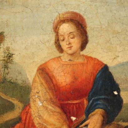 Vierge Marie avec S. Jean-Baptiste et S. Anne Huile sur Toile Italie