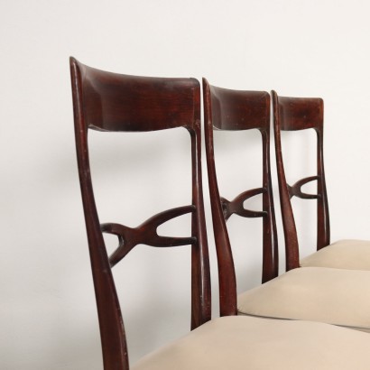 Groupe de 6 Chaises Hêtre Italie Années 1950-1960