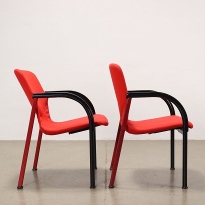 Pair of Chairs Arflex Fabric Italy 1980s