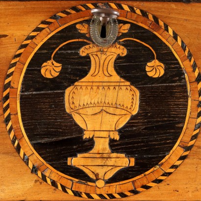 Flap Cabinet Neoclassical Walnut Italy XVIII Century