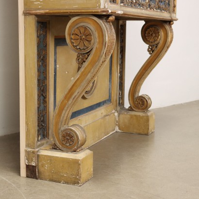 Console with Mirror Neoclassical Style Wood Italy XIX Century