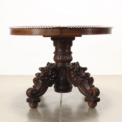 Table Néo-Renaissance Sapin France XIXe Siècle