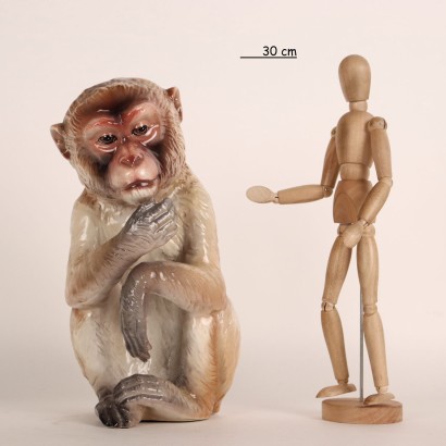 Monkey Ronzan Man. Ceramic Italy 1960s