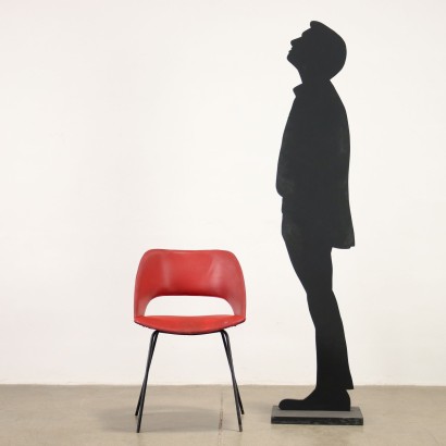Stuhl Kunstleder Italien 1950er