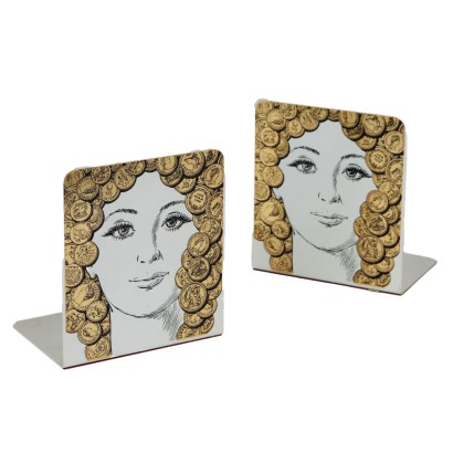 Pair of Book Holders Fornasetti Iron Italy 1960s