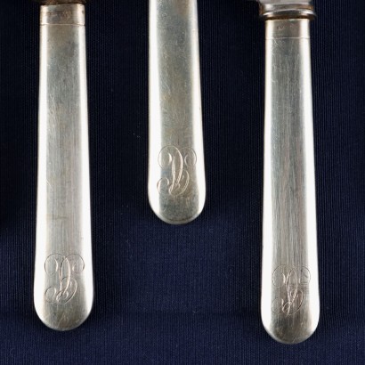 Cutlery Set Silver Italy XIX Century