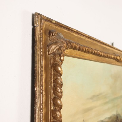arte, arte italiano, pintura italiana del siglo XX, copia del siglo XX de una pintura de C, Vista de Viena desde la copia de Belvedere