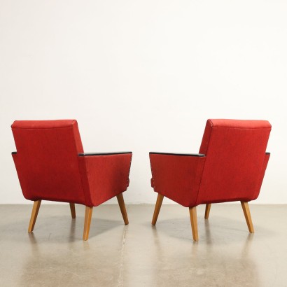 Paar Sessel Kunstleder Italien 1960er