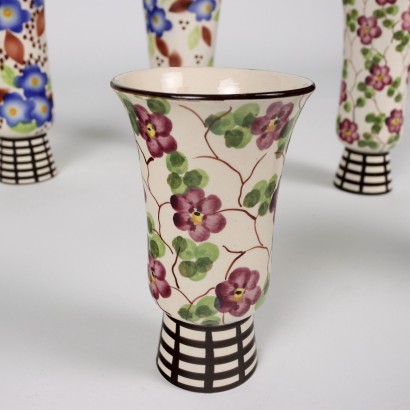 Group of 6 Vases Earthenware Italy 1940s