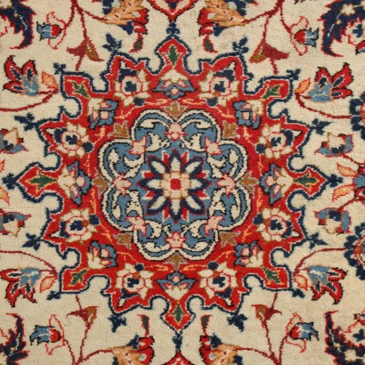 Isfahan Teppich Wolle Feiner Knoten Iran 1980er-1990er