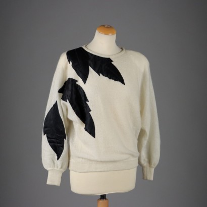 Suéter vintage negro y blanco de Valentino