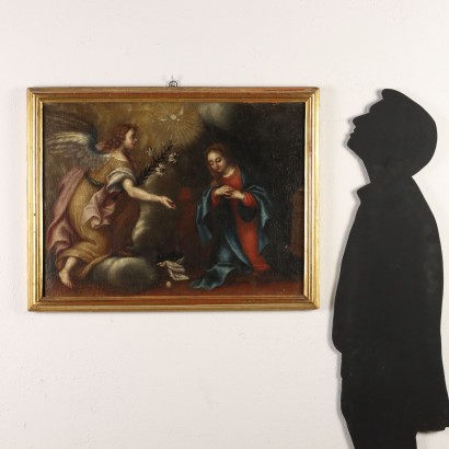 The Announcement Oil on Canvas Italy XVII Century