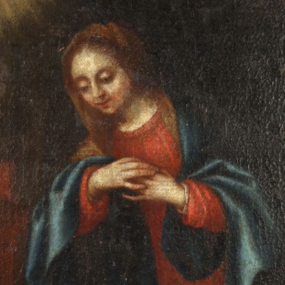 Dipinto del XVII Secolo con Annunciazion,Annunciazione