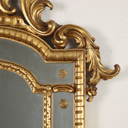 Mirror Gilded Wood Italy XX Century