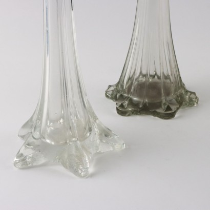 Gruppe von 4 Vasen Glas Europa XIX-XX Jhd