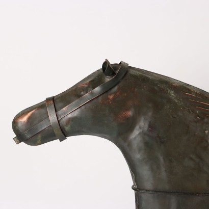 Race Horse with Jockey Copper Italy XX Century