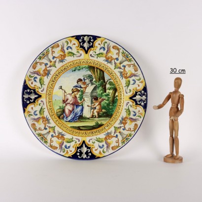 Paradeteller Neo-Renaissance Stil Keramik Italien XX Jhd