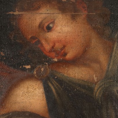 Vierge à l\'Enfant Huile sur Toile Italie XVIIe Siècle