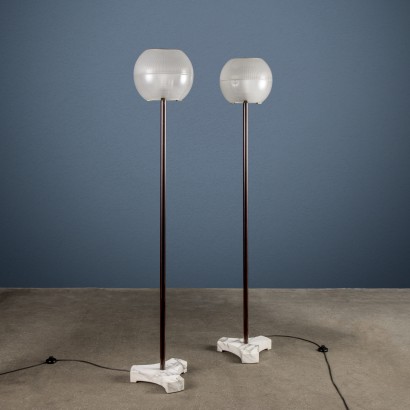 Paar Stehlampen LTE8 Azucena Marmor Italien 1950er-60er