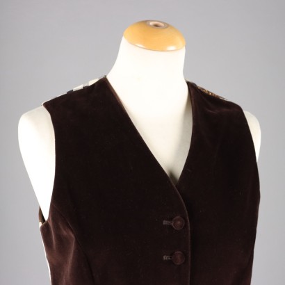 Vintage Suit Ferretti Studio Cotton Size 12 Italy 1980s-1990s