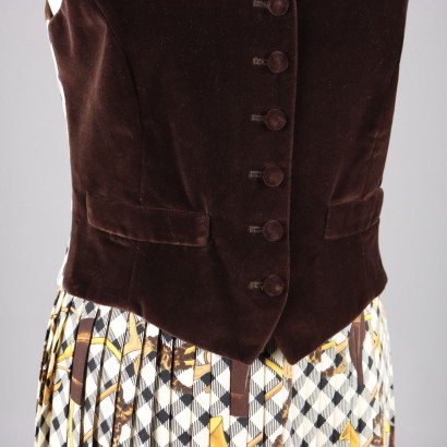 Costume Vintage A. Ferretti Coton Taille 44 Italie Années 1980-1990
