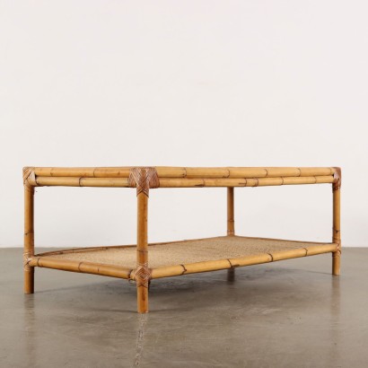 Table Basse Bambou Italie Années 1980