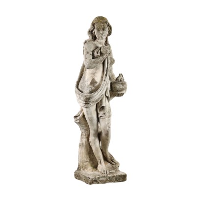 Sculpture Allegorie de l'Hiver Grès Italie XXe Siècle