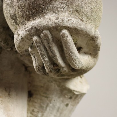 Sculpture Allegorie de l\'Hiver Grès Italie XXe Siècle