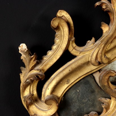 Pair of Mirrors Baroque Gilded Wood Italy XVIII Century