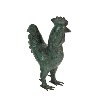 Escultura Gallo en Bronce Patinado